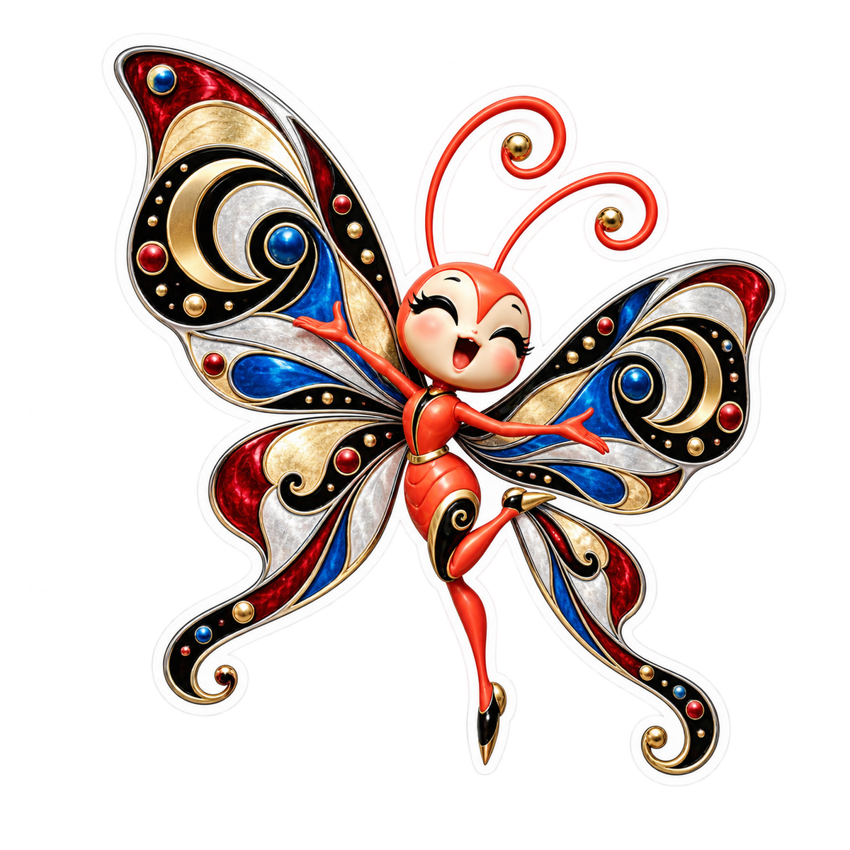 Niello Inlay Twirl Vinyl Sticker Decal