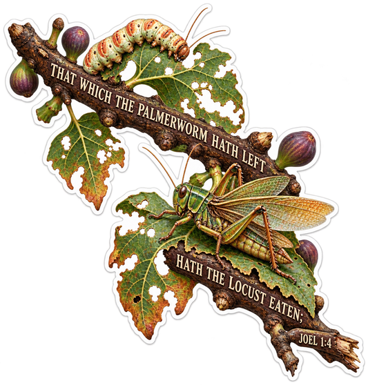 Bible Joel 1 4 Palmerworm Locust Vinyl Sticker Decal