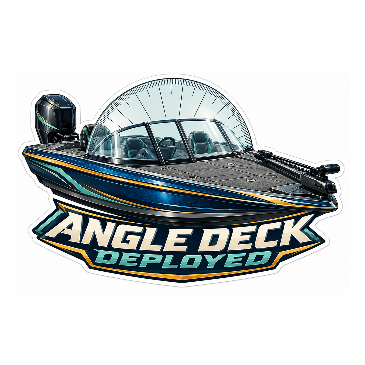 Angle Deck Deployed Vinyl Sticker Decal