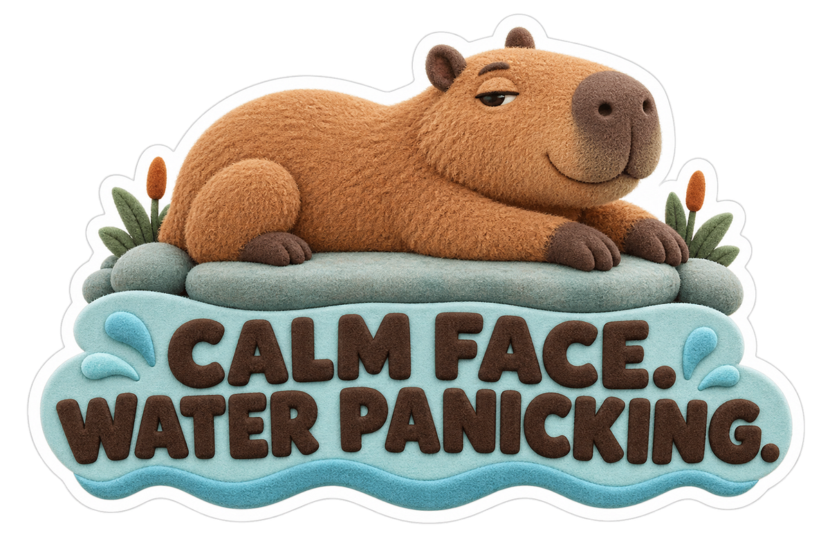 Calm Face Vinyl Sticker Decal