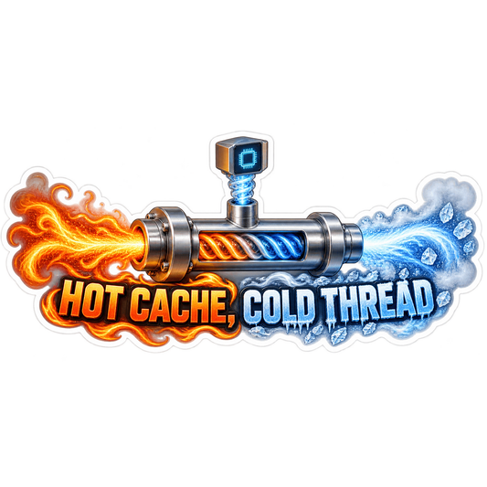 Hot Cache Cold Thread Vortex Tube Vinyl Sticker Decal