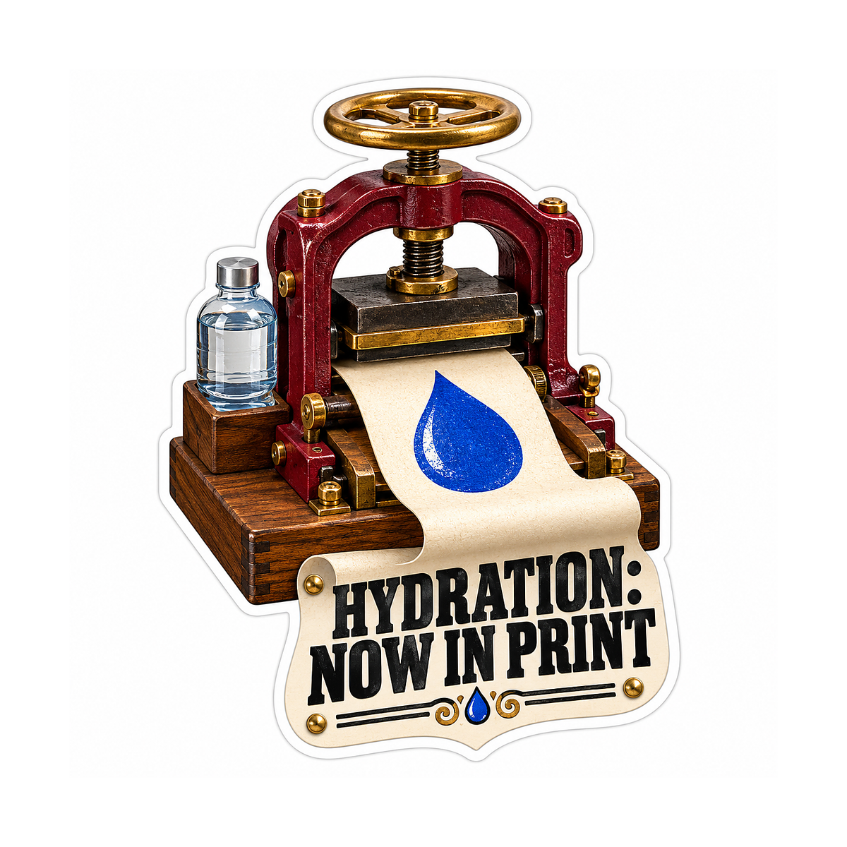Hydration Now In Print Vinyl Sticker Decal