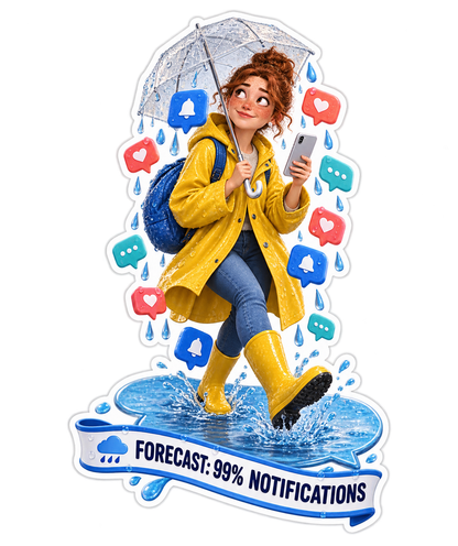 Forecast 99 Percent Notifications Traveler Vinyl Sticker Decal