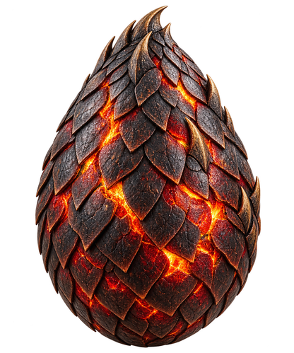 Original Mythical Creature Eggs Ember Dragon Egg Vinyl Sticker Decal