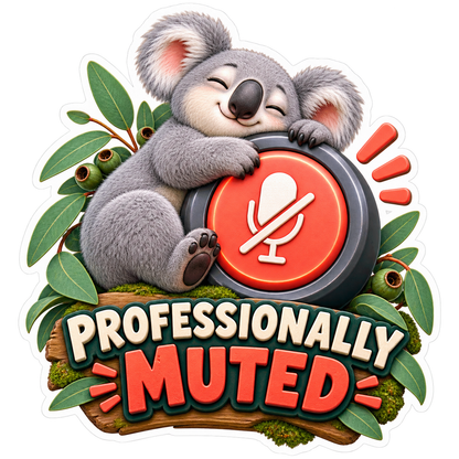 Professionally Muted Koala Vinyl Sticker Decal