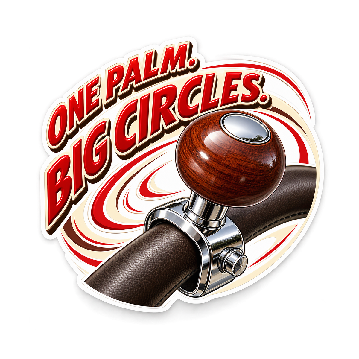 Steering Spinner Knob Vinyl Sticker Decal