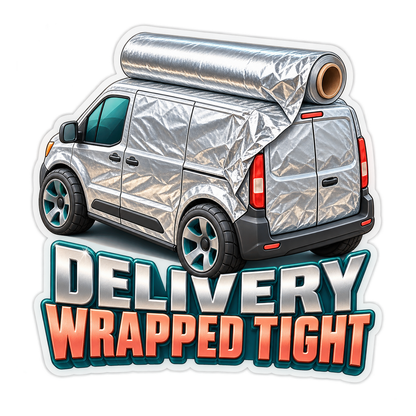 Delivery Wrapped Tight Vinyl Sticker Decal