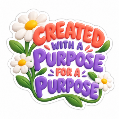 Created with a Purpose for a Purpose Daisies Vinyl Sticker Decal