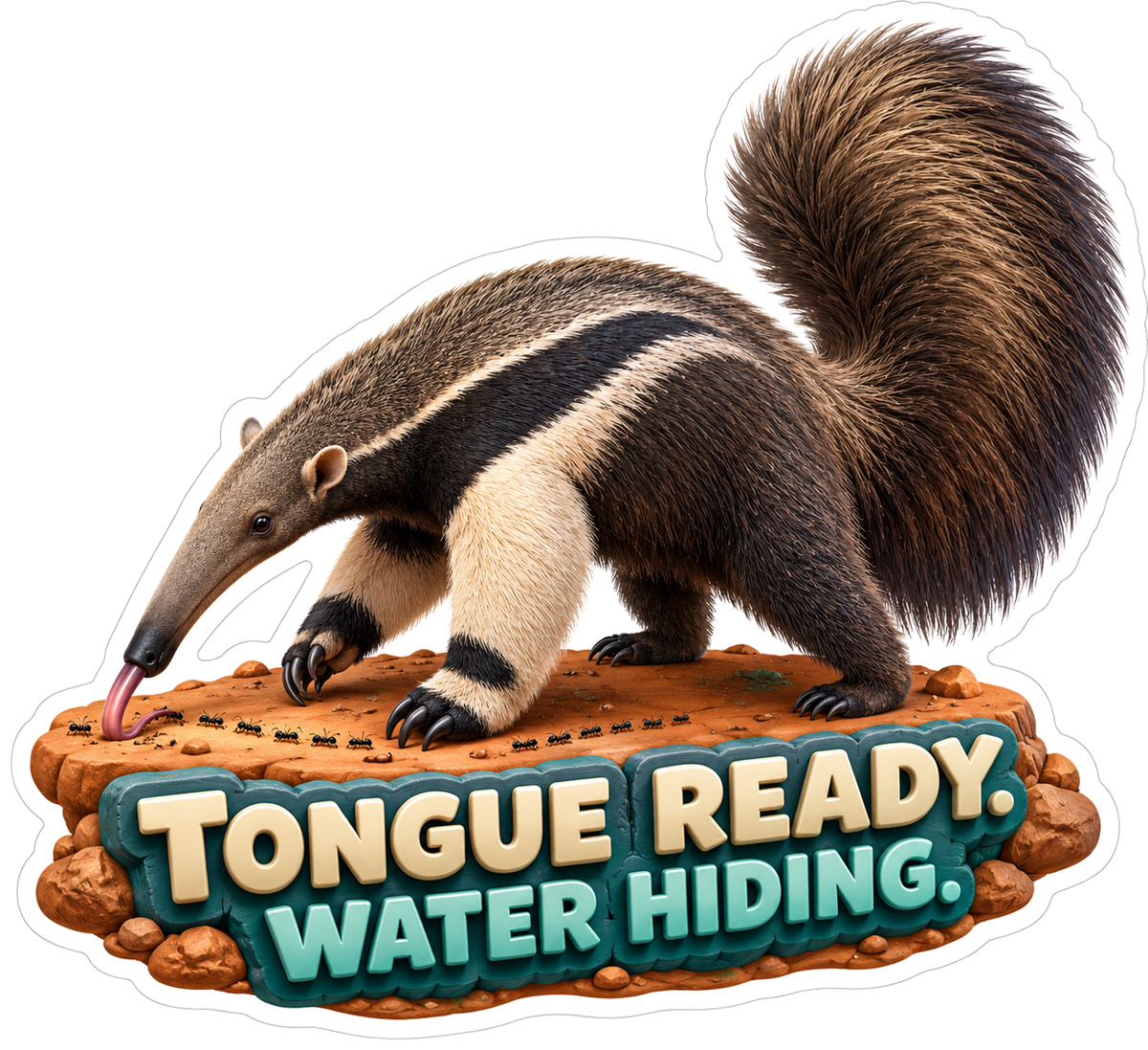 Tongue Ready Vinyl Sticker Decal