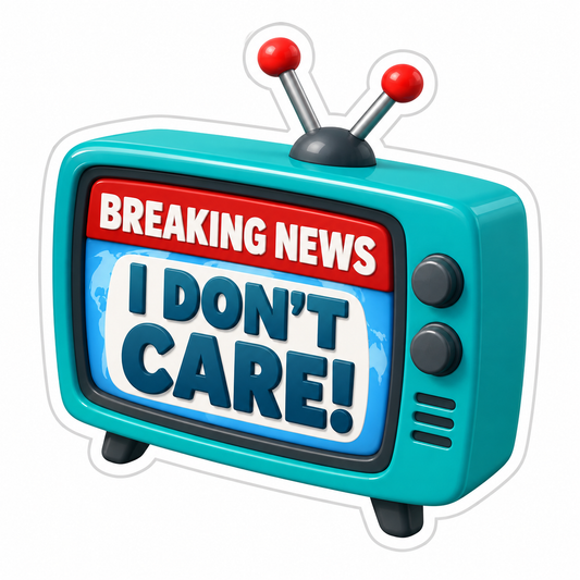 I Don'T Care! Vinyl Sticker Decal