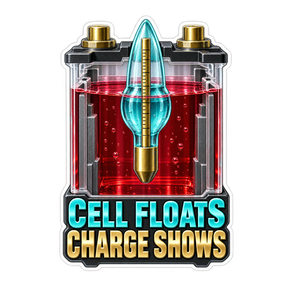 Battery Electrolyte Hydrometer Vinyl Sticker Decal