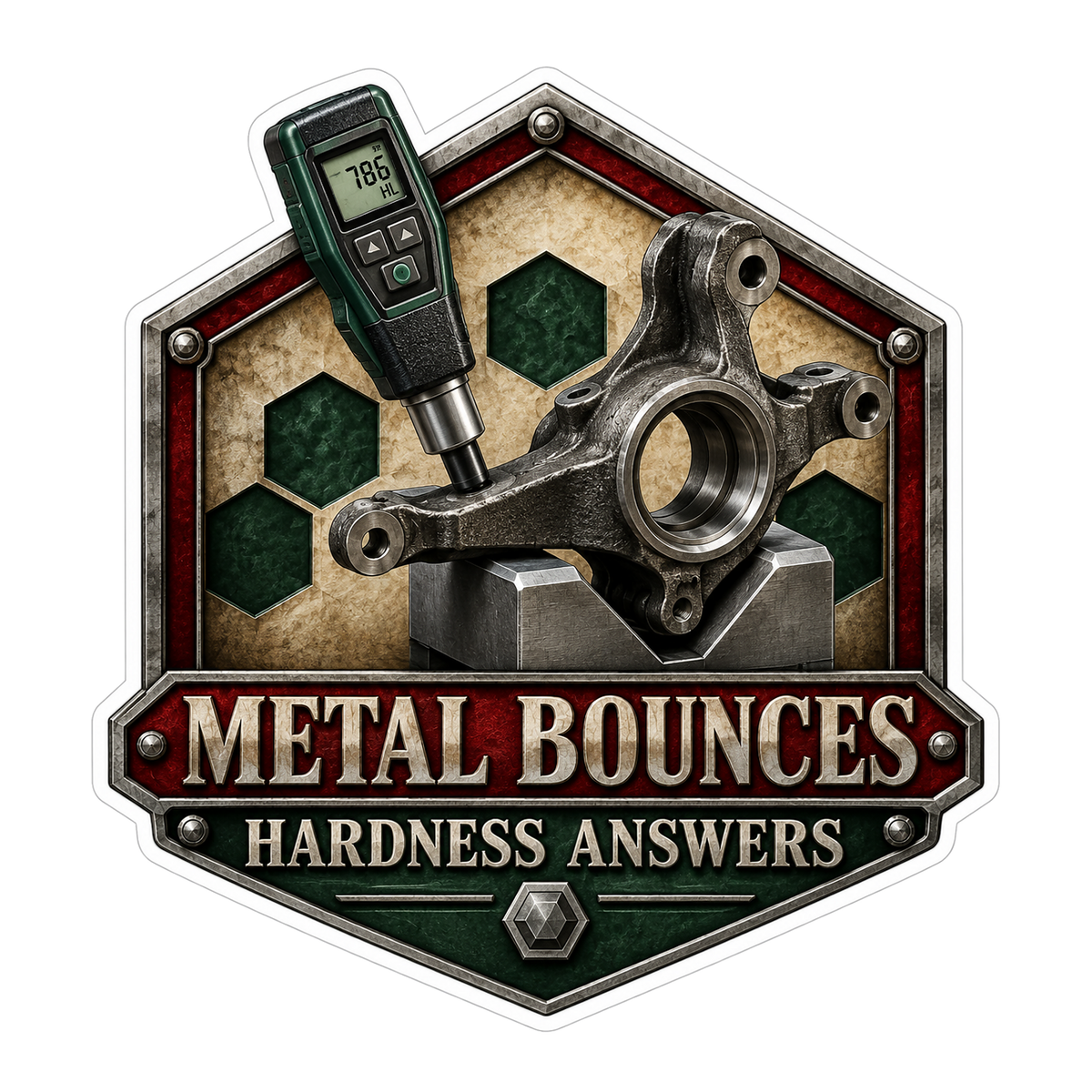Metal Hardness Leeb Tester Vinyl Sticker Decal