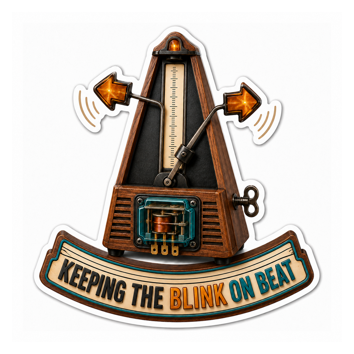 Turn Signal Relay Metronome Vinyl Sticker Decal
