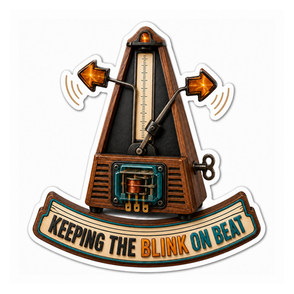 Turn Signal Relay Metronome Vinyl Sticker Decal