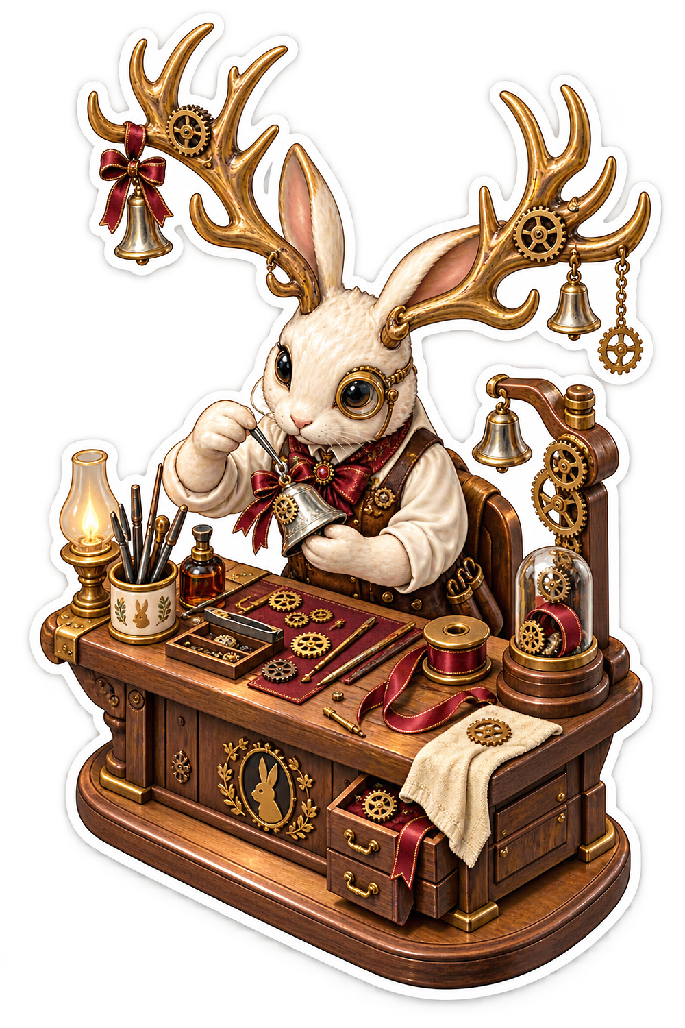 Clockwork Jackalope Bellmaker Vinyl Sticker Decal