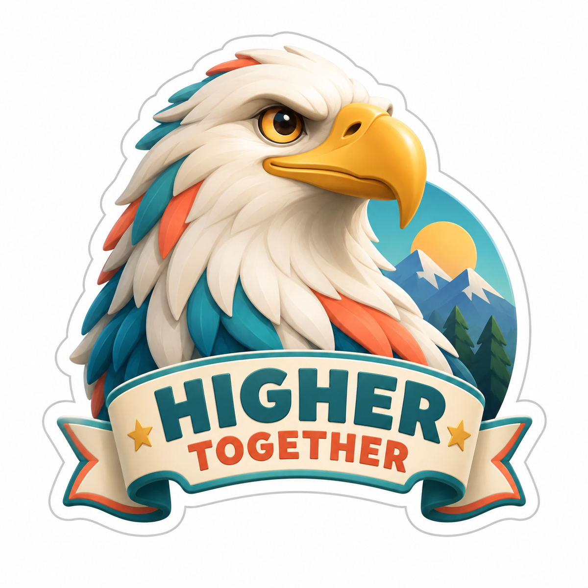 Proud Eagle Head Vinyl Sticker Decal