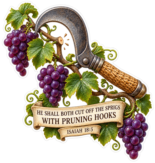 Bible Pruning Hooks Isaiah 18 5 Vinyl Sticker Decal