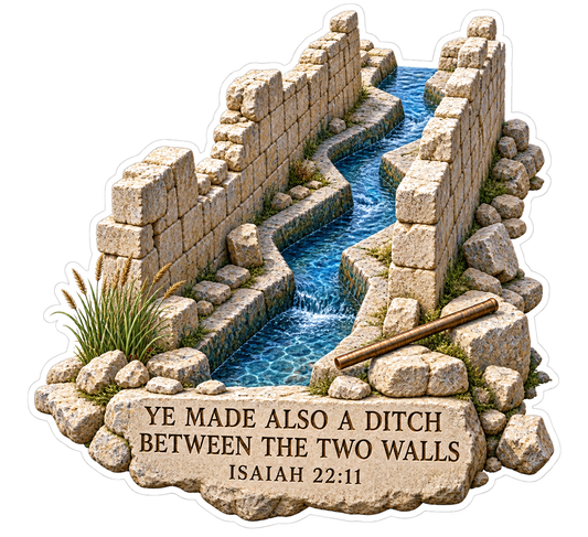 Bible Ditch Two Walls Isaiah 22 11 Vinyl Sticker Decal
