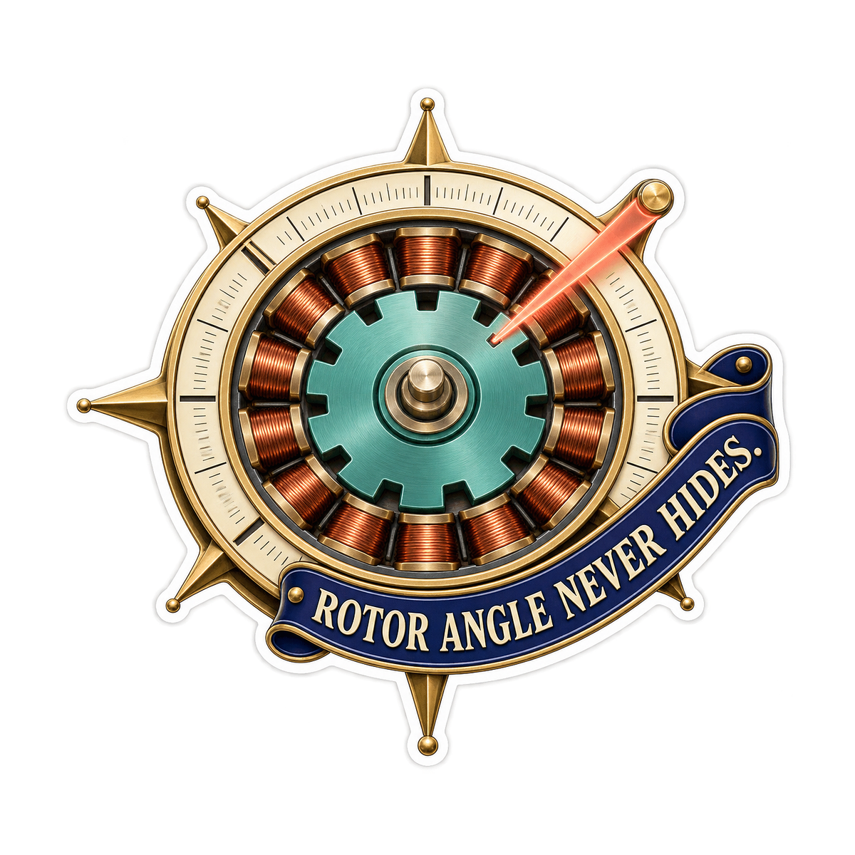 Motor Resolver Rotor Angle Vinyl Sticker Decal