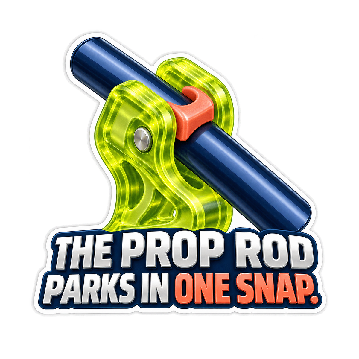 Hood Prop Rod Retaining Clip Vinyl Sticker Decal