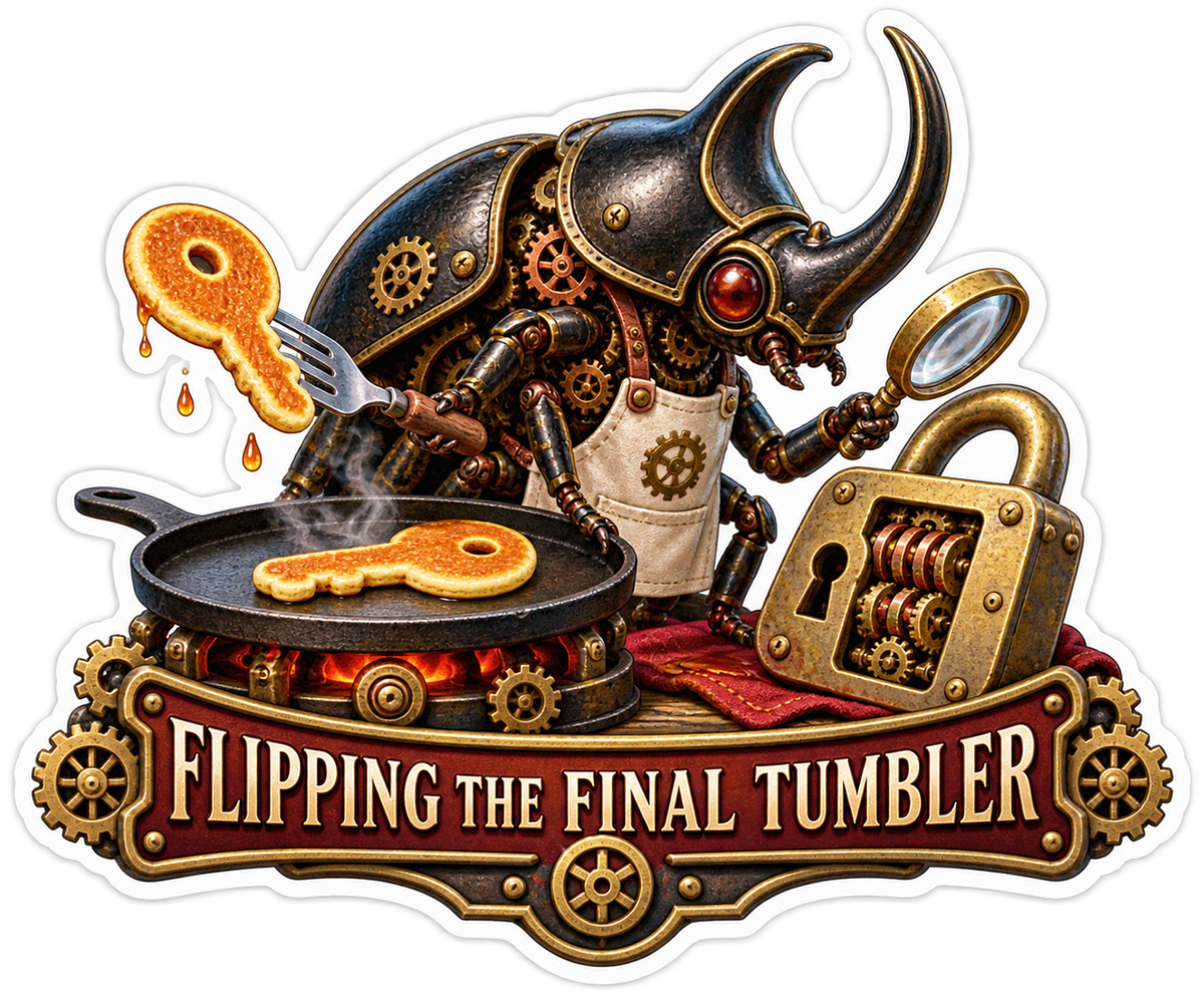 Flipping the Final Tumbler Beetle Locksmith Vinyl Sticker Decal
