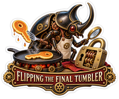 Flipping the Final Tumbler Beetle Locksmith Vinyl Sticker Decal