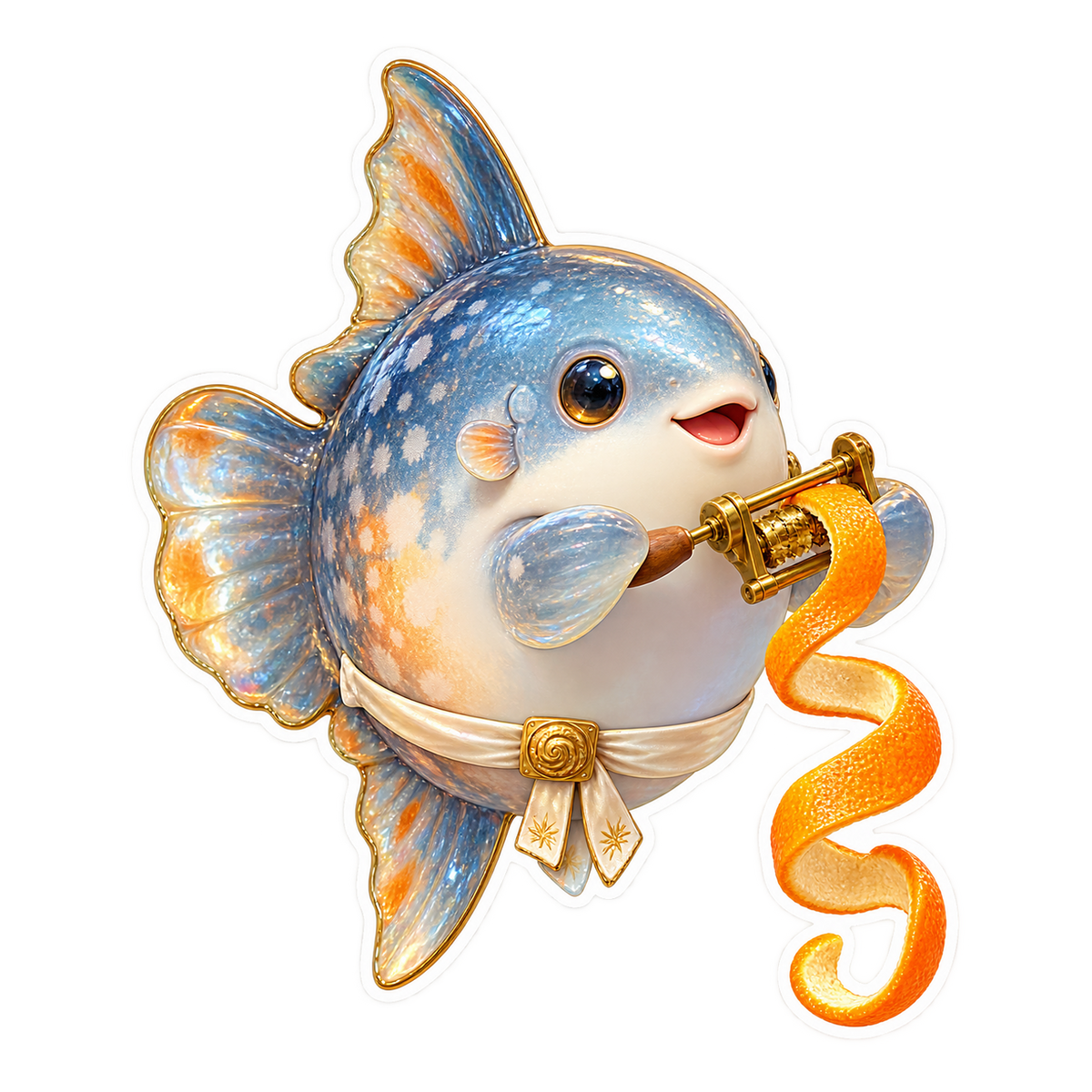 Acetate Mola Mola Orange Peel Spiral Slicer Vinyl Sticker Decal