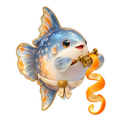 Acetate Mola Mola Orange Peel Spiral Slicer Vinyl Sticker Decal