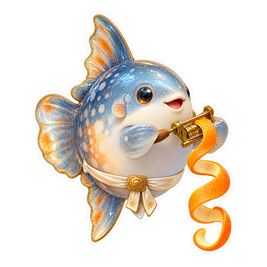 Acetate Mola Mola Orange Peel Spiral Slicer Vinyl Sticker Decal