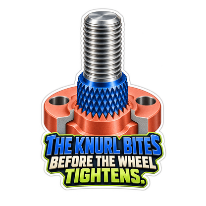 Wheel Stud Knurl Bites Vinyl Sticker Decal