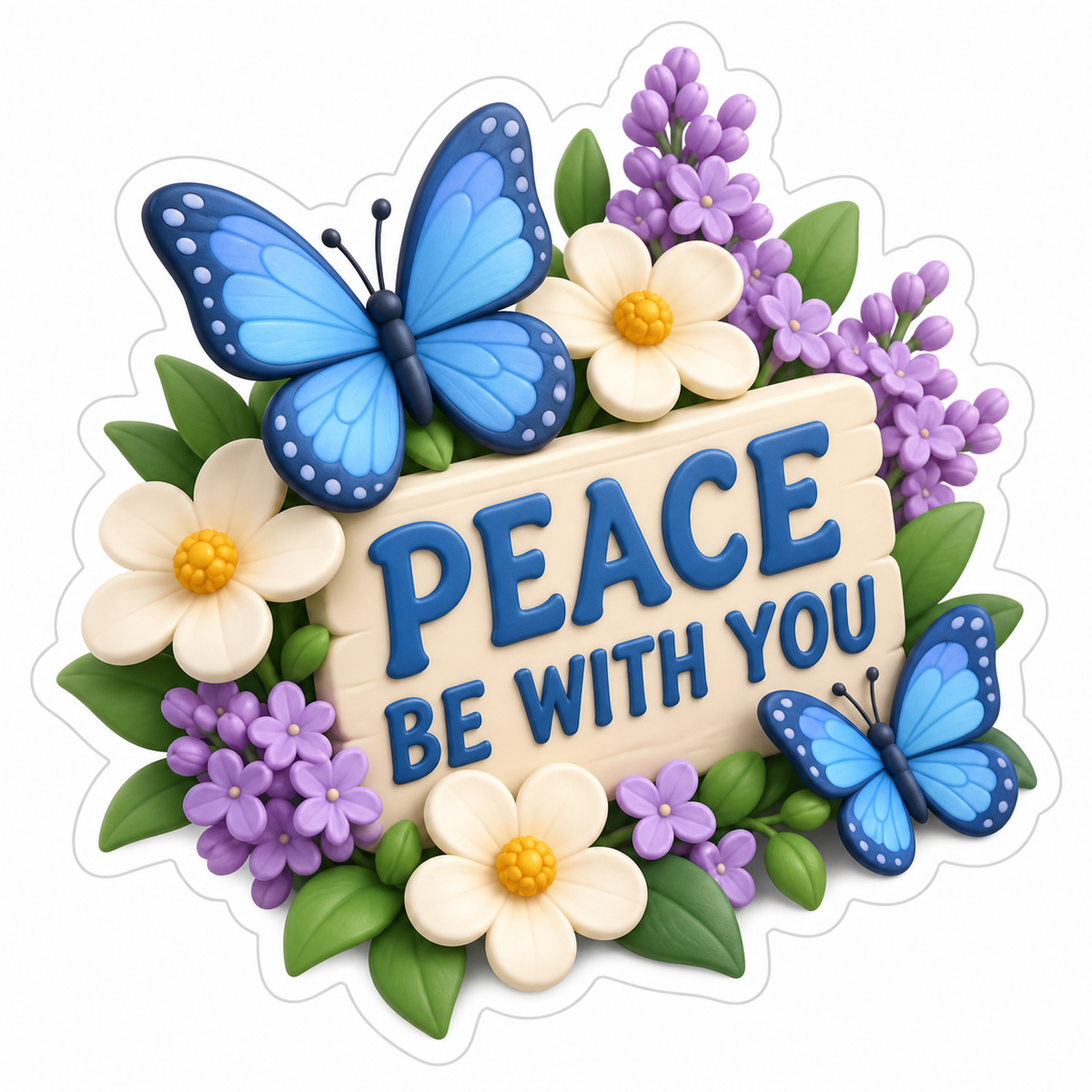 Peace Be With You Vinyl Sticker Decal