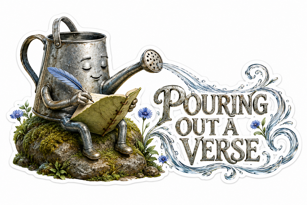 Pouring Out a Verse Watering Can Vinyl Sticker Decal