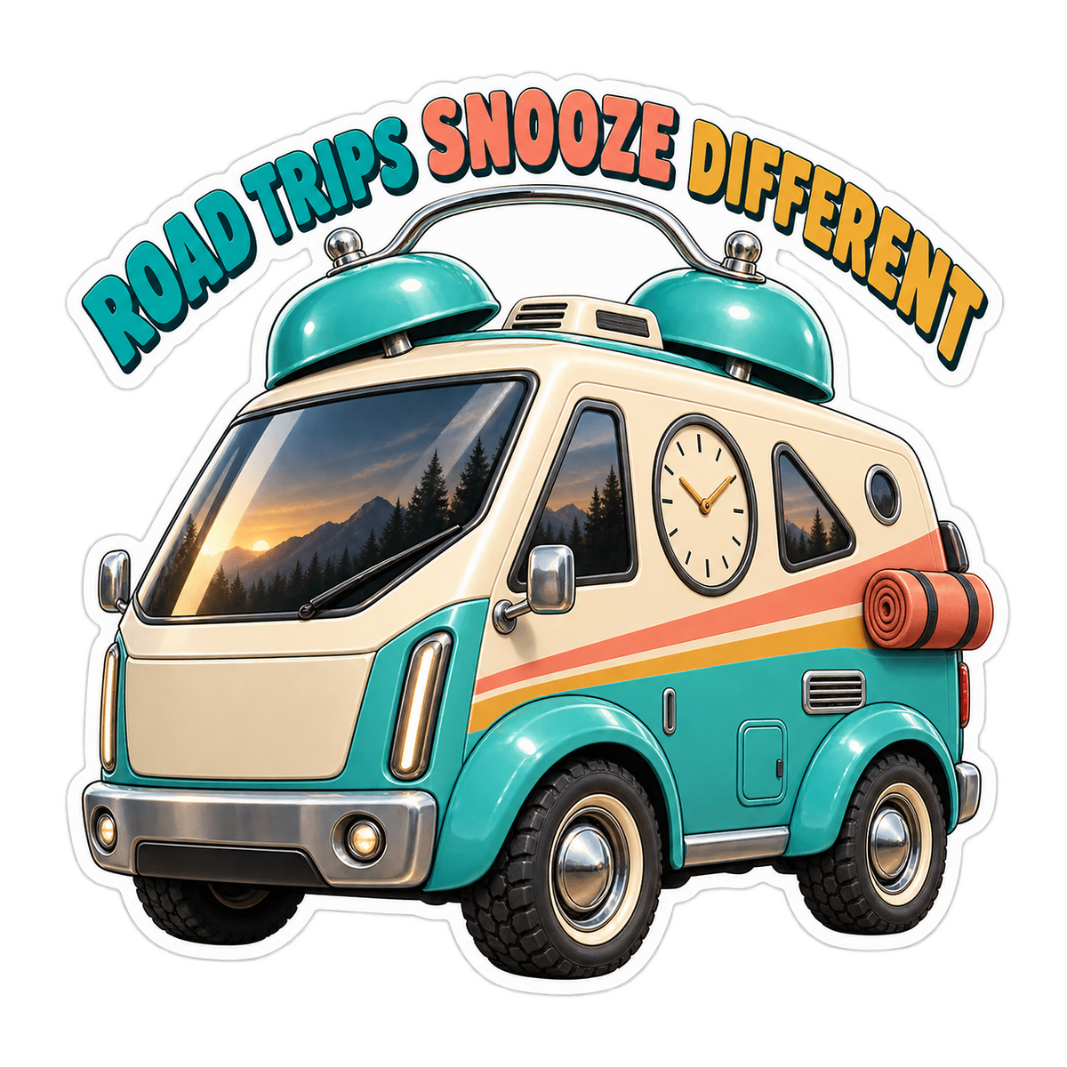 Road Trips Snooze Different Vinyl Sticker Decal