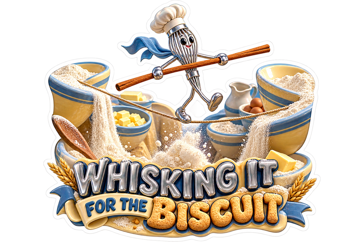 Whisking It for the Biscuit Kitchen Acrobat Vinyl Sticker Decal