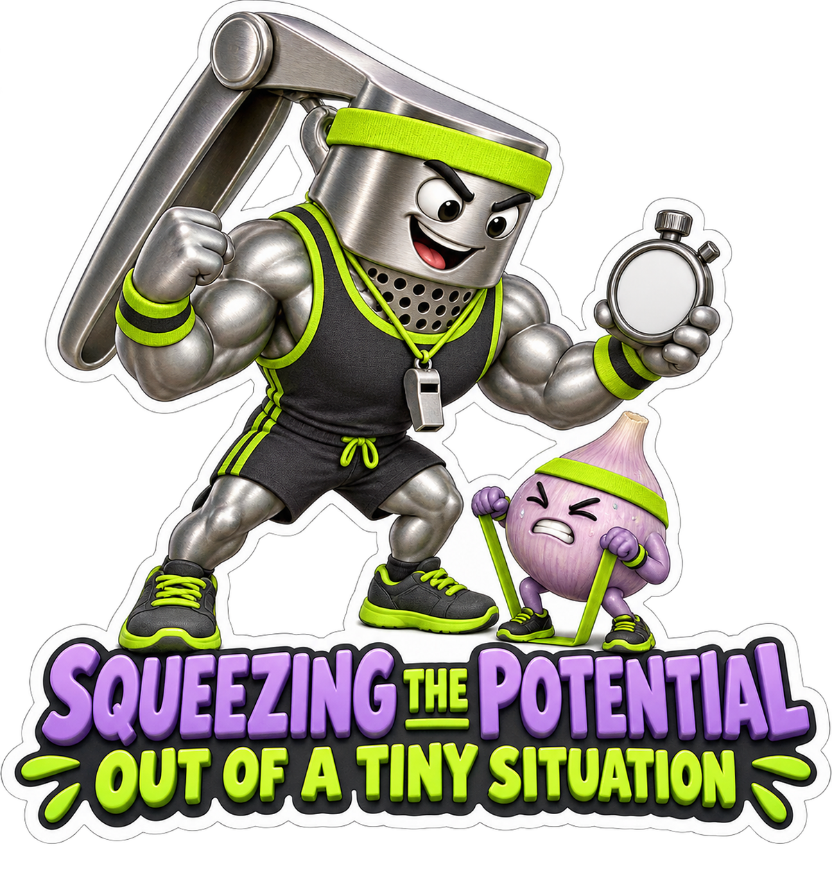 Garlic Press Potential Trainer Vinyl Sticker Decal