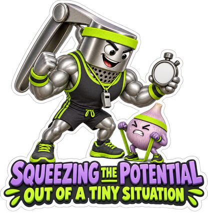 Garlic Press Potential Trainer Vinyl Sticker Decal