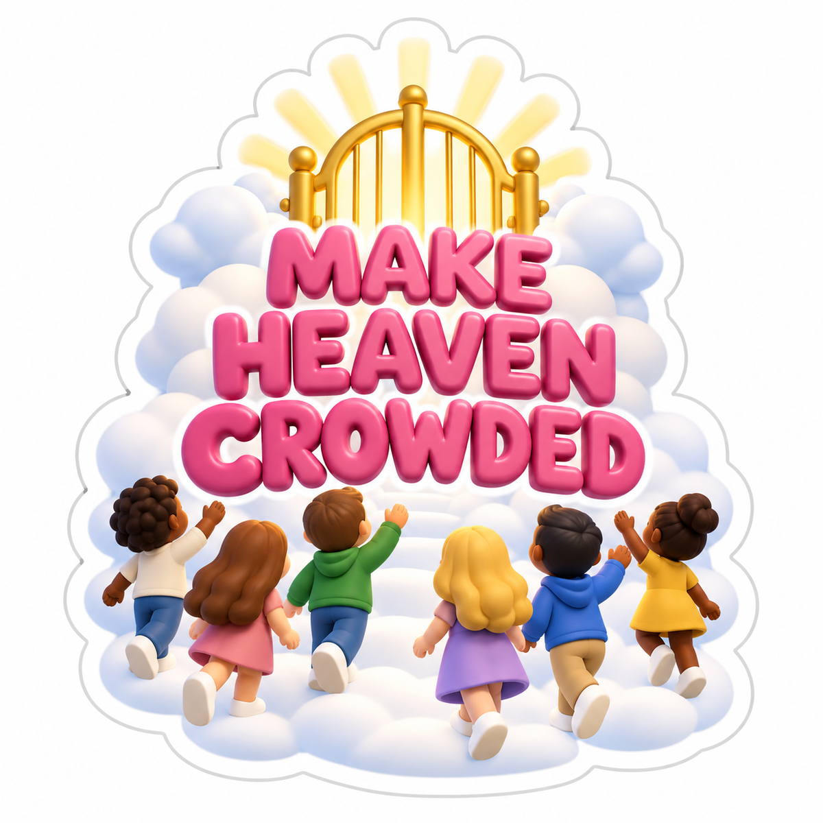 Make Heaven Crowded Pink Plum Vinyl Sticker Decal