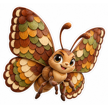Acorn Cap Mosaic Scout Butterfly Vinyl Sticker Decal