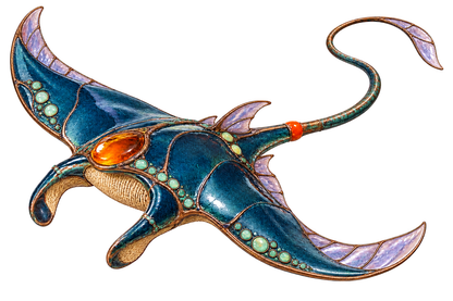 Original Manta Ray Petrol Glass Vinyl Sticker Decal