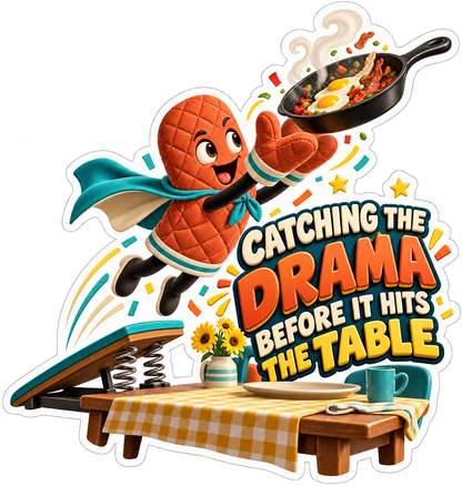 Oven Mitt Stunt Catcher Vinyl Sticker Decal