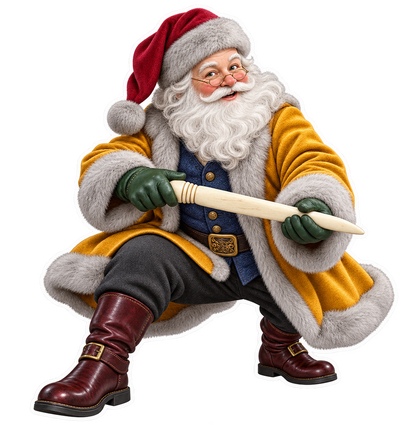 Santa Antique Bone Glove Seam Presser Vinyl Sticker Decal