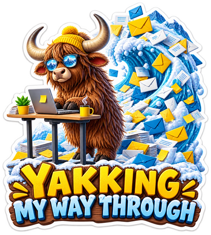 Yakking Through Yak Vinyl Sticker Decal