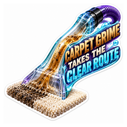 Carpet Extractor Clear Nozzle Vinyl Sticker Decal