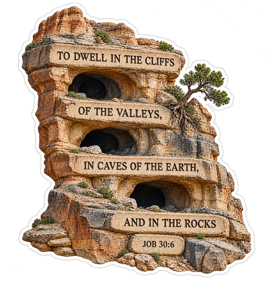 Bible Cliffs Caves Job 30 6 Vinyl Sticker Decal