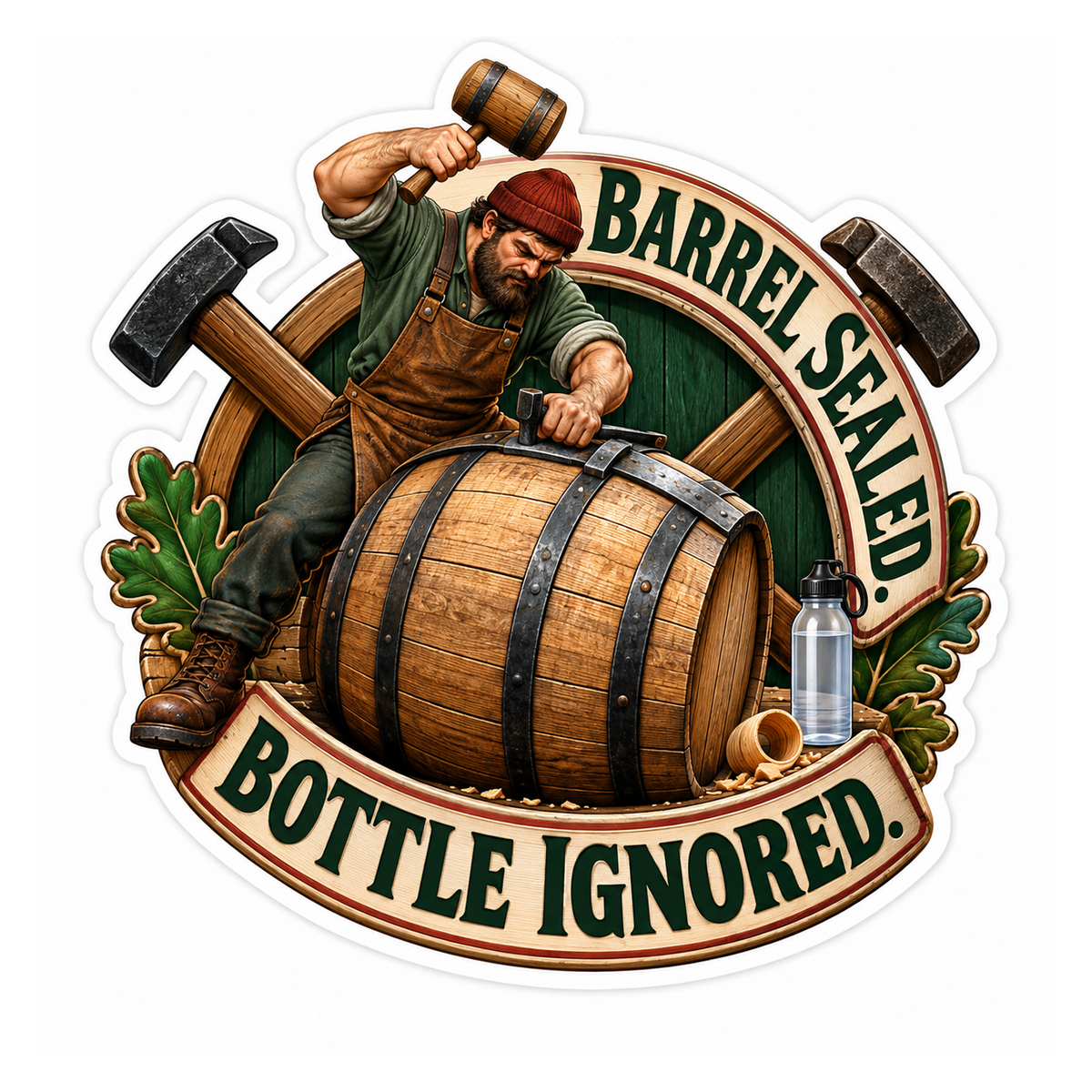 Barrel Sealed Vinyl Sticker Decal