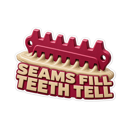 Seam Sealer Depth Comb Vinyl Sticker Decal