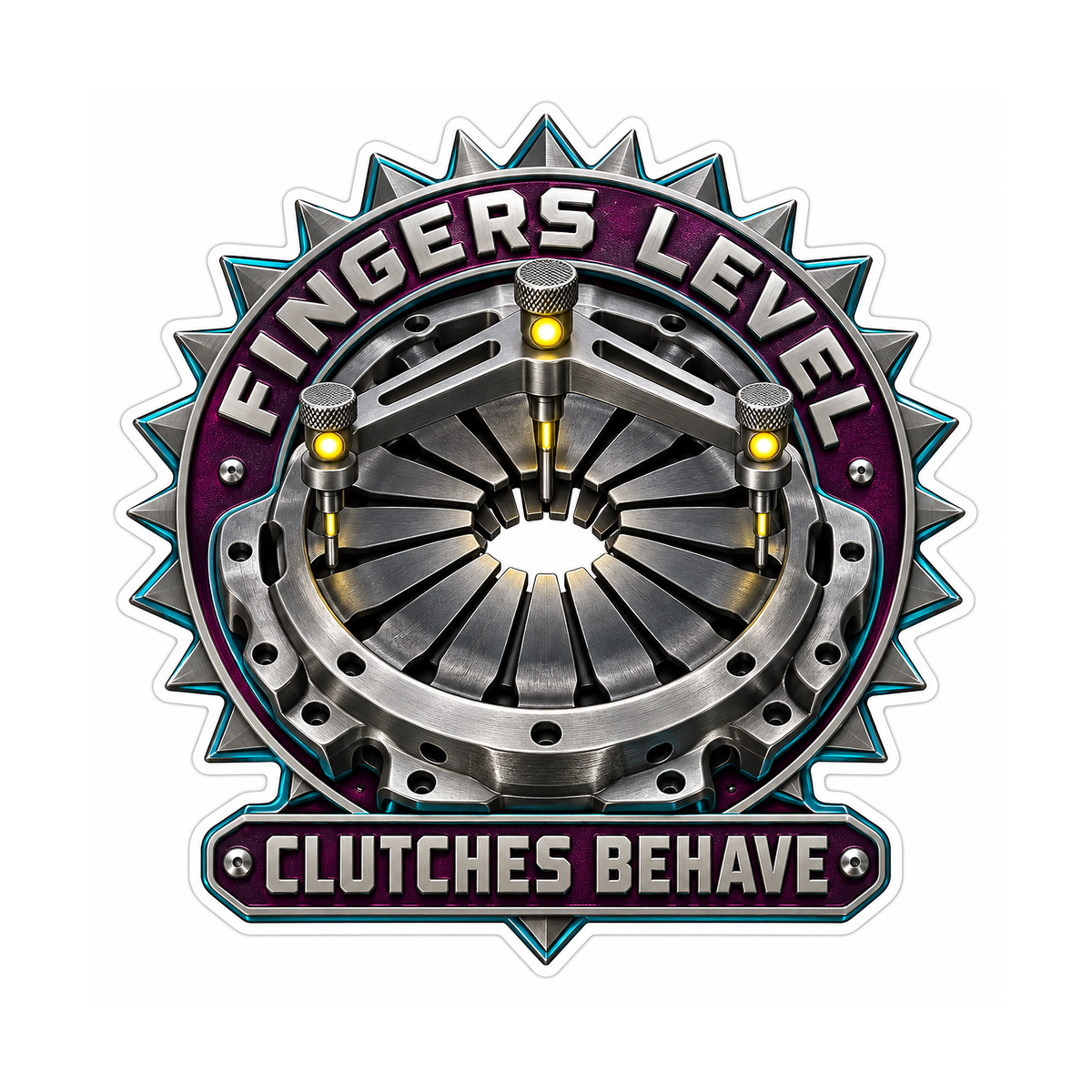 Clutch Finger Height Comparator Vinyl Sticker Decal