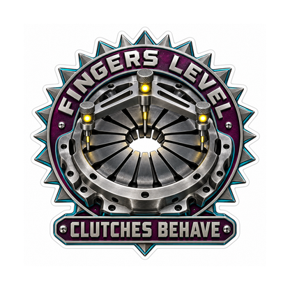 Clutch Finger Height Comparator Vinyl Sticker Decal