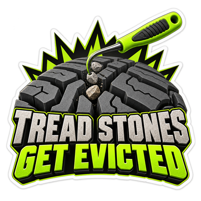 Tire Tread Stone Removal Pick Vinyl Sticker Decal
