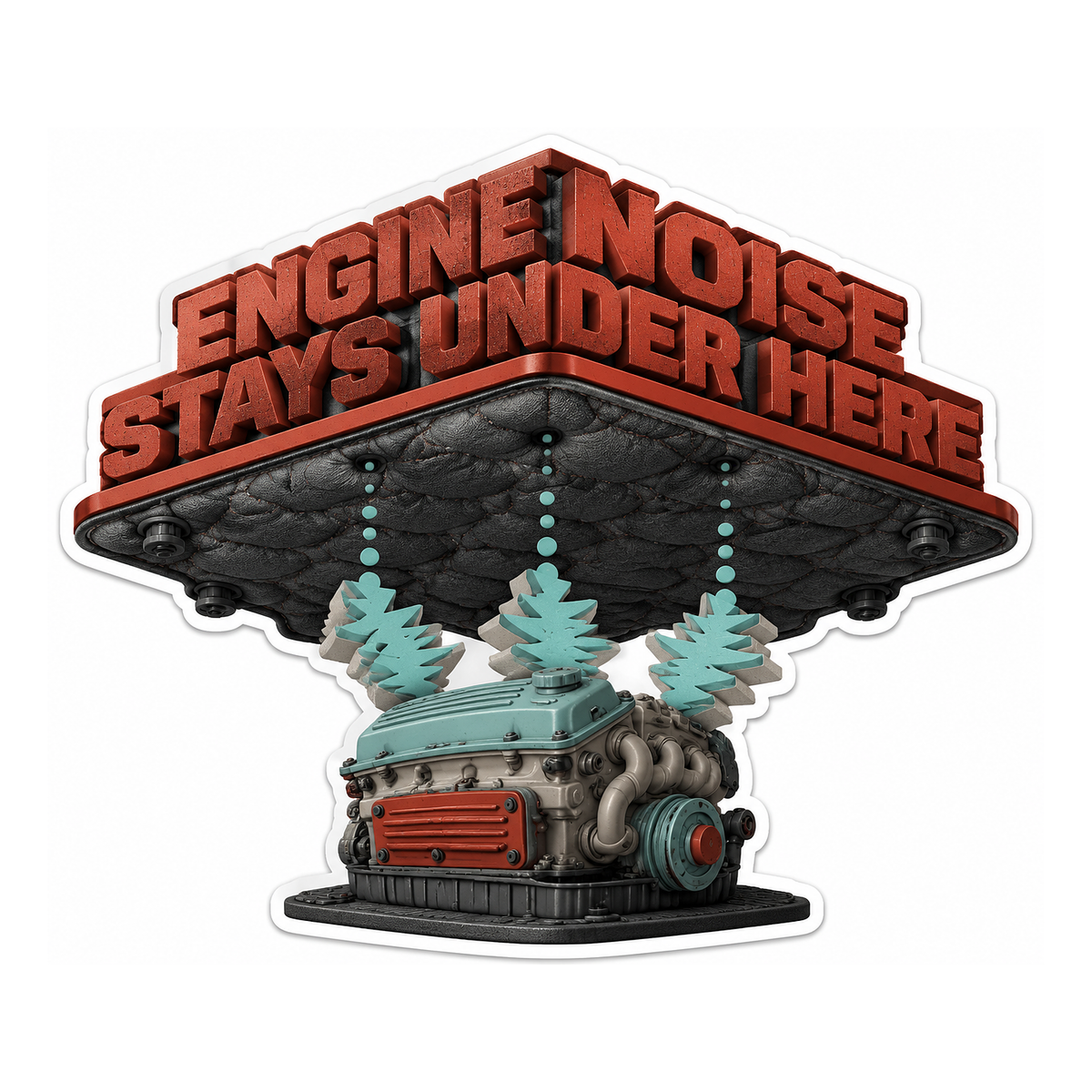 Hood Insulation Noise Under Vinyl Sticker Decal